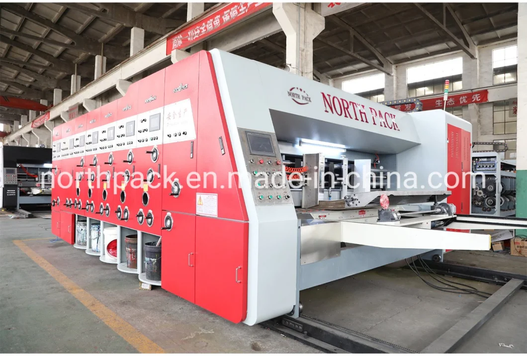 High Speed Lead Edge Flexo Ink Printing Slotting Die Cutting Corrugated Carton Make Machine