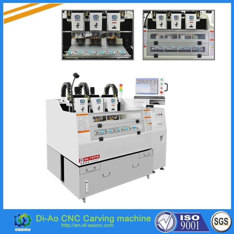 3 Heads High Precision CNC Cutting Machine Factory for Aluminum, Ceramic, Composite Material etc